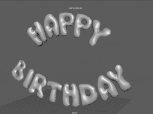 happy birthday color balloons Modello 3D