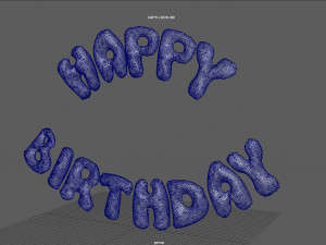 happy birthday color balloons Modello 3D