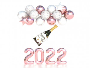 balloons new year 3D 모델