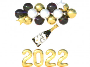 balloons new year 2 3D 모델