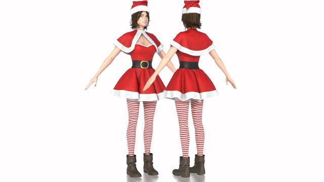 mama noel 3D Model .c4d .max .obj .3ds .fbx .stl .blend 