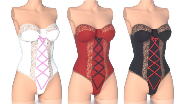 lace body 3 3Dモデル .c4d .max .obj .3ds .fbx .stl .blend 
