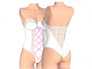 lace body 3 3Dモデル