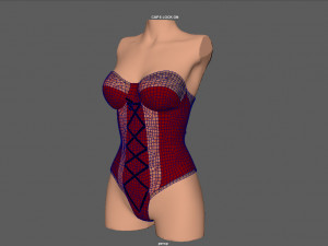 lace body 3 3Dモデル