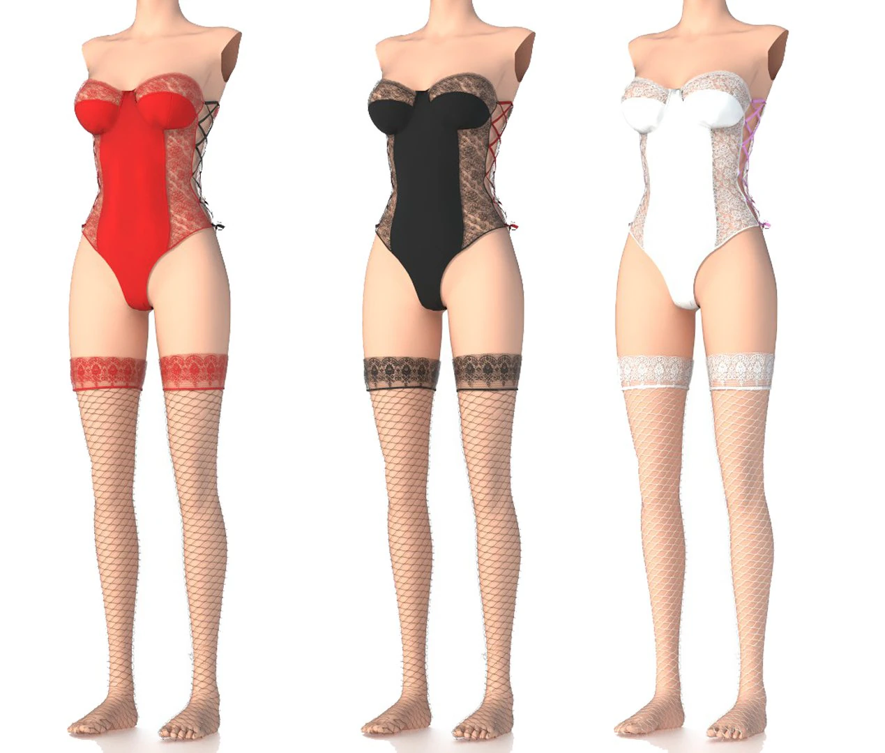 womans underwear 3D Model .c4d .max .obj .3ds .fbx .stl .blend 