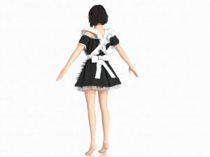 servant woman suit Model 3D