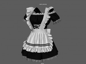 servant woman suit Model 3D