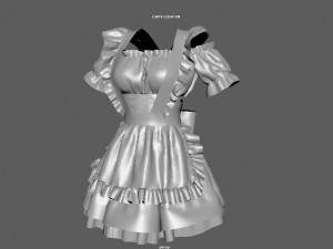 servant woman suit Model 3D
