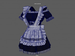servant woman suit Model 3D
