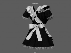 servant woman suit Model 3D