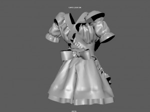 servant woman suit Model 3D
