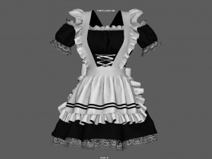 servant woman suit Model 3D