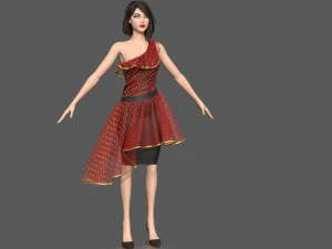 formal dress 2 3D Model