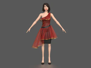 formal dress 2 3D Model