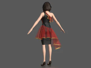 formal dress 2 3D Model