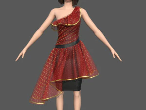 formal dress 2 3D Model