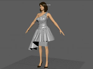 formal dress 2 3D Model