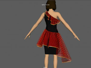 formal dress 2 3D Model
