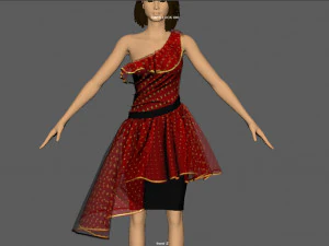 formal dress 2 3D Model
