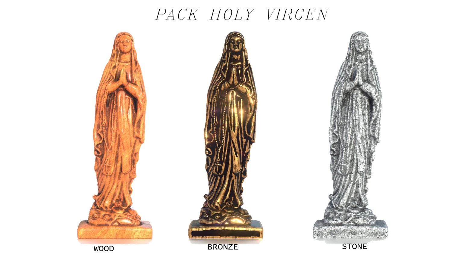 holy virgin 3D Model .c4d .max .obj .3ds .fbx .stl .blend 