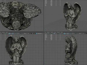 modlący się anioł Model 3D