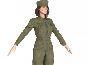 PILOT WOMAN 3D Model