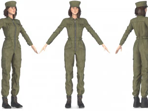 PILOT WOMAN 3D Model