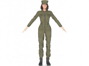 PILOT WOMAN Model 3D