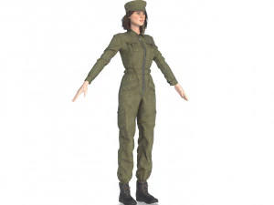 PILOT WOMAN 3D Model