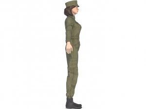 PILOT WOMAN 3D Model