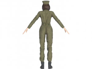 PILOT WOMAN 3D Model