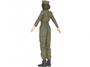 PILOT WOMAN Model 3D