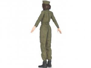 PILOT WOMAN 3D Model