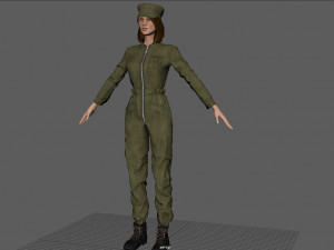 PILOT WOMAN Model 3D
