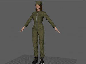 PILOT WOMAN 3D Model