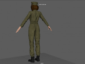 PILOT WOMAN Model 3D
