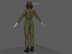 PILOT WOMAN 3D Model