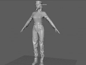 PILOT WOMAN 3D Model