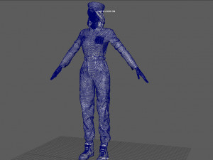 PILOT WOMAN Model 3D
