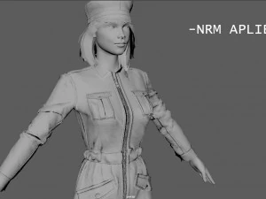 PILOT WOMAN 3D Model