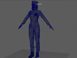 PILOT WOMAN 3D Model