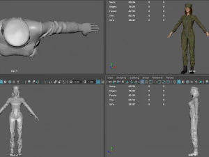 PILOT WOMAN 3D Model