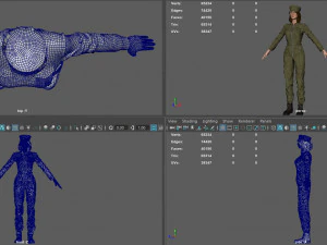 PILOT WOMAN 3D Model