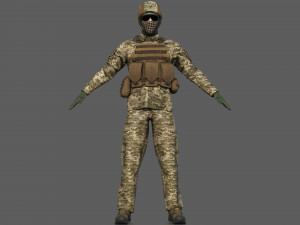 UCRANIAN SOLDIER 3D Model