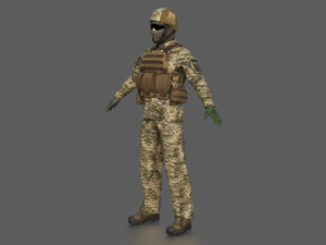UCRANIAN SOLDIER 3D Model