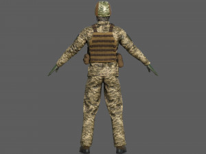 UCRANIAN SOLDIER 3D Model