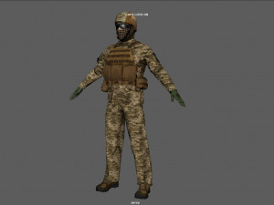 UCRANIAN SOLDIER 3D Model