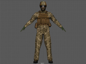 UCRANIAN SOLDIER 3D Model