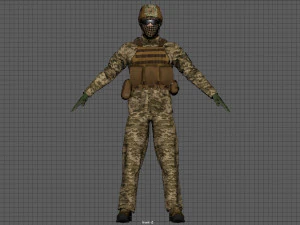 UCRANIAN SOLDIER 3D Model