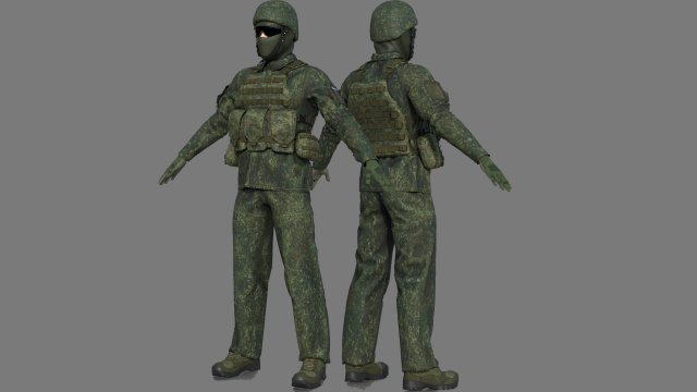 RUSIAN SOLDIER Modello 3D .c4d .max .obj .3ds .fbx .stl .blend 